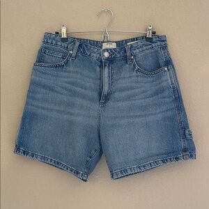 Cotton On Women's High Waist Relaxed Denim  Cargo Shorts - Blue